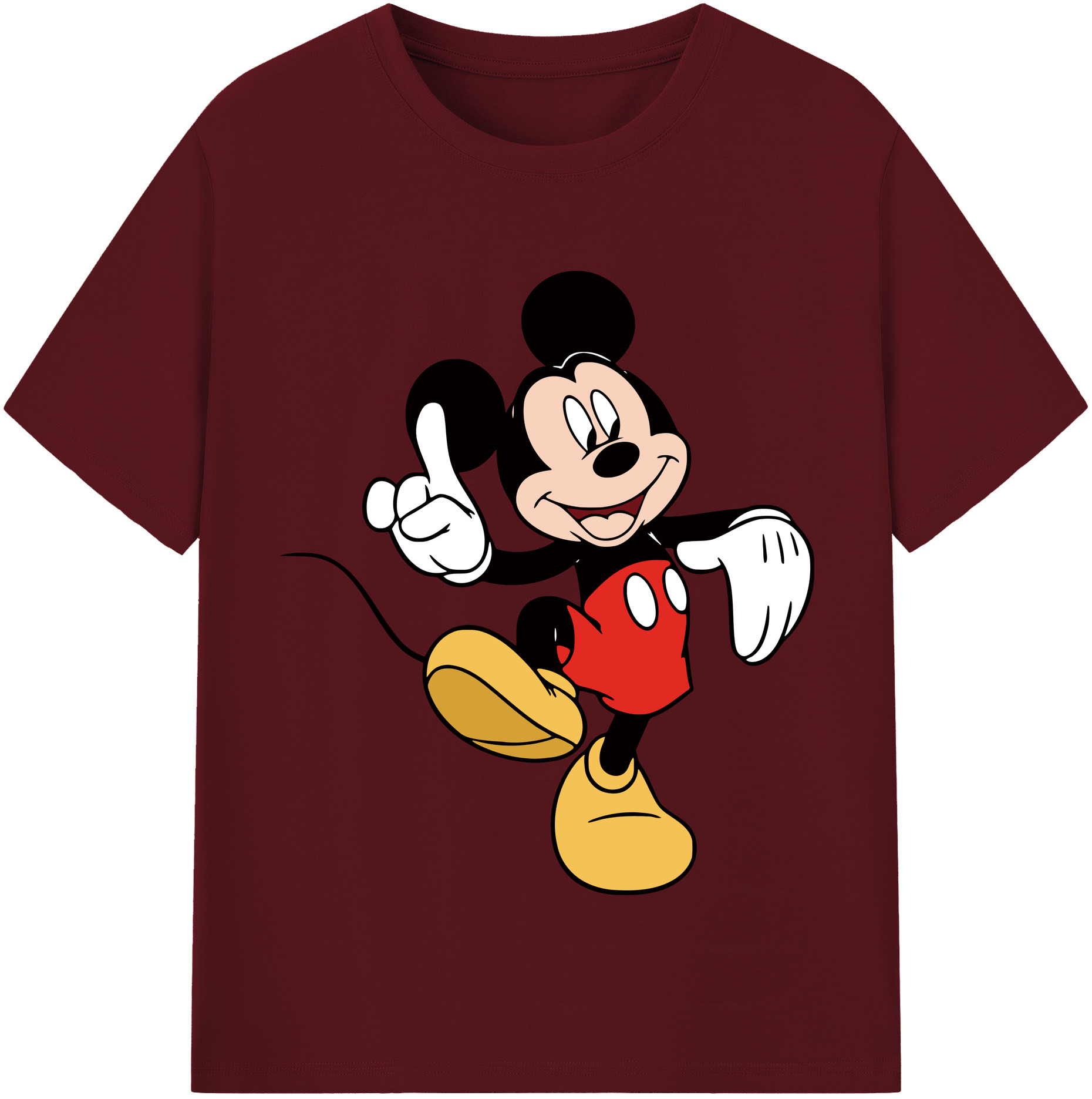 （画像用） ミッキーマウス Mickey Mouse 綿100％半袖Tシャツ（フロントプリント）